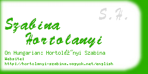 szabina hortolanyi business card